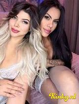 Juliana & Paty - Blonde girl and Trans Brunette party 24H